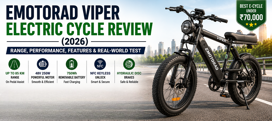 EMotorad Viper Electric Cycle Review (2026): Price, Range, Features & Specs